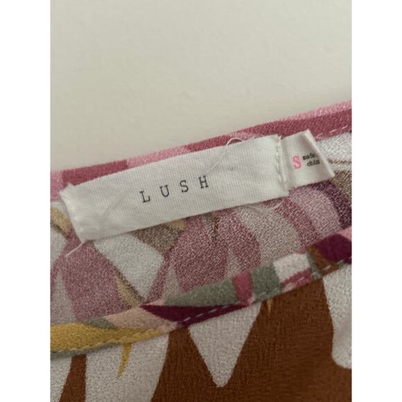 Lush Print V-Neck Cami Pocket Dress Women Size Small GUC - Picture 5 of 5